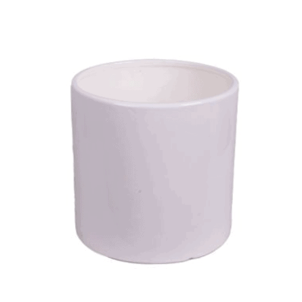 گلدان استوانه ای سفید سایز 1