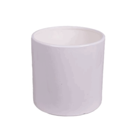 گلدان استوانه ای سفید سایز 5